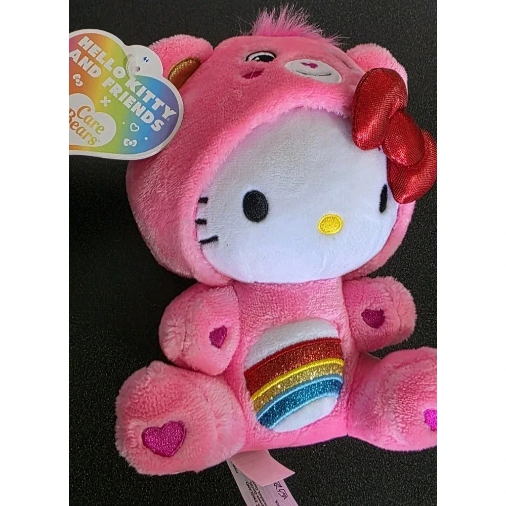 Hello Kitty and Cheer Care Bear in One Cute Soft‎ Plush Stuffed Animal W/ Tags